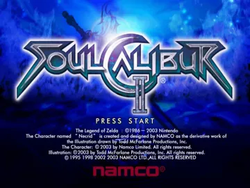 Soulcalibur II screen shot title